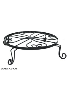 SOPORTE MACETA LUNA 30,5x7,9CM NEGRO