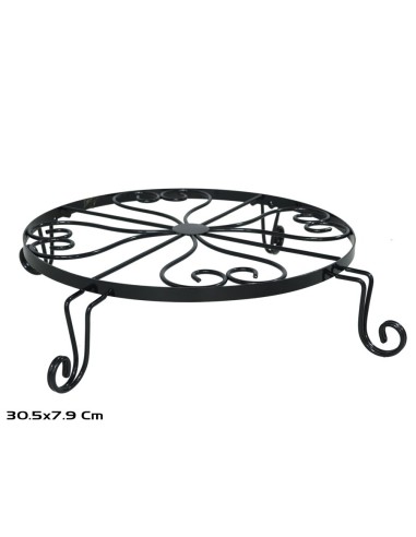 SOPORTE MACETA LUNA 30,5x7,9CM NEGRO
