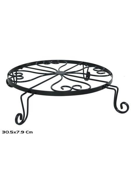 SOPORTE MACETA LUNA 30,5x7,9CM NEGRO