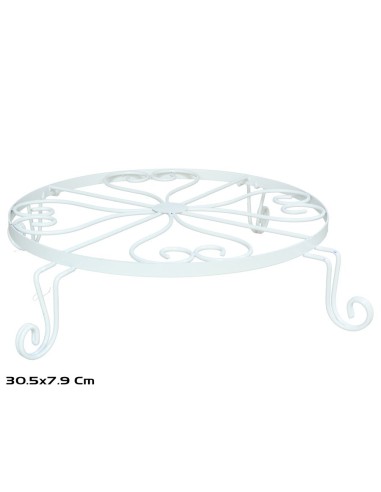 SOPORTE MACETA LUNA 30,5x7,9CM BLANCO
