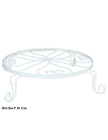 SOPORTE MACETA LUNA 30,5x7,9CM BLANCO