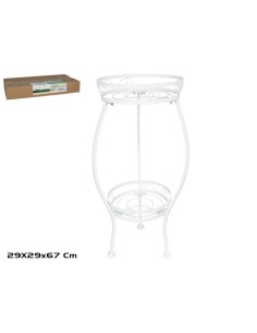 MACETERO DOS PISOS ALAN 29X29X67 BLANCO