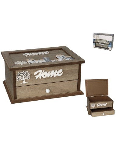 CAJA  MADERA REGALO LIN CAJONES 22X16X10,5 CM