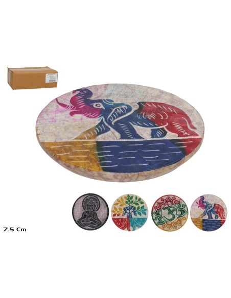 PORTA INCIENSO REDONDO 7,5CM 4STD