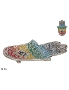 PORTA INCIENSO ALUMINIO MULTICOLOR 8,5X13CM