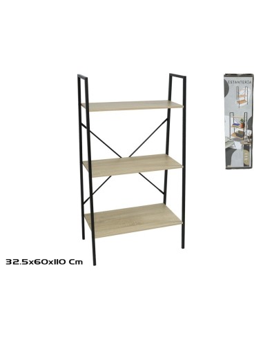 ESTANTERIA YUKA 3 ALTURAS 110X60X32,5 CM
