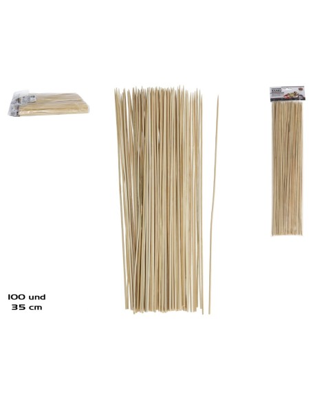 PINCHOS BAMBU BARBACOA X100 - 35CM