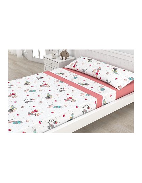 SABANAS CAMA 90 RATONCITO ROSA