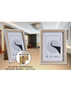 PORTAFOTO ROBLE/BL DM-893 13X18CM(12/36)