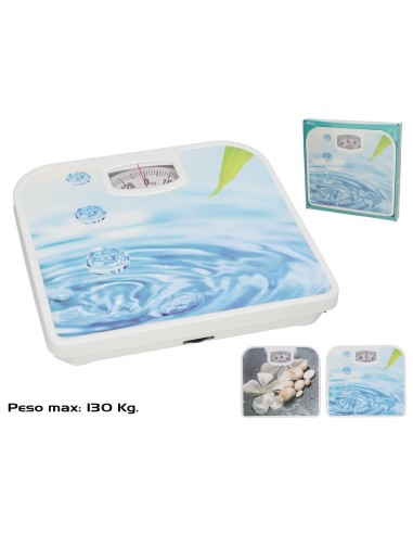 BASCULA BAÑO 130KG IBIZA 27X24X3CM