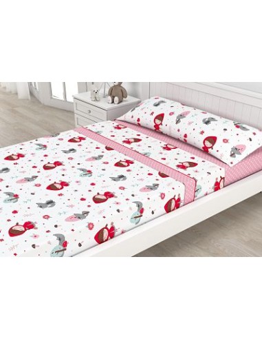 SABANAS CAMA 90 CAPERUCITA ROSA