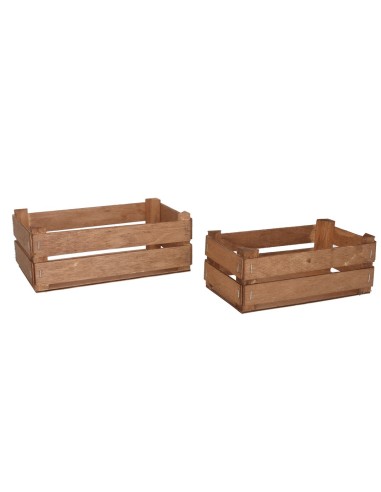 CAJA MADERA WATFORD X2 MARRÓN