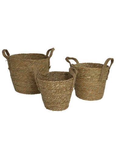 S/3 CESTAS NATURA 28X28X25,5CM