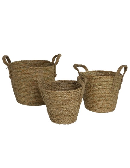 S/3 CESTAS NATURA 28X28X25,5CM