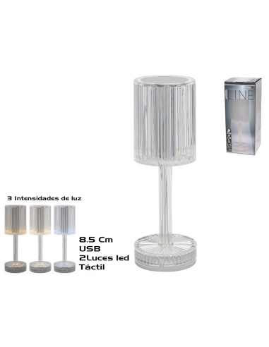 LAMPARA DE MESA  LINE TACTIL 2 LED 8,5 CM
