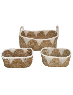 SET 3 CESTAS RECTANGULARES CON ASAS CONGO