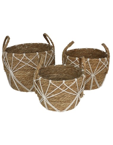 SET 3 CESTAS REDONDAS CON ASAS NIGER