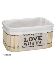 CESTA BAMBU RECTANGULAR CALI 20X14X10CM
