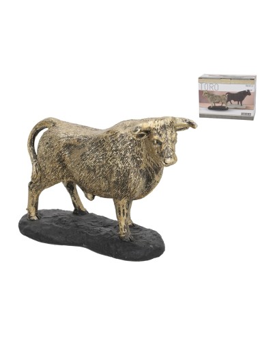FIGURA TORO DORADO 13,5X5X10 CM RESINA