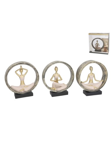 FIGURA YOGA BALHAAR 3 SURT 5.5X21.5X23 CM RESINA