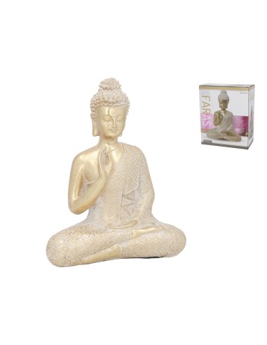 FIGURA BUDA FARAS 19,5X9X24,5 CM RESINA