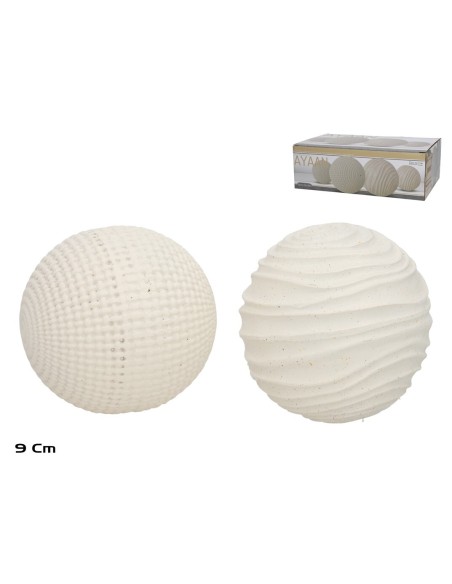 BOLA DECORACION AYAAN 2 SURT DIA 9 CM RESINA