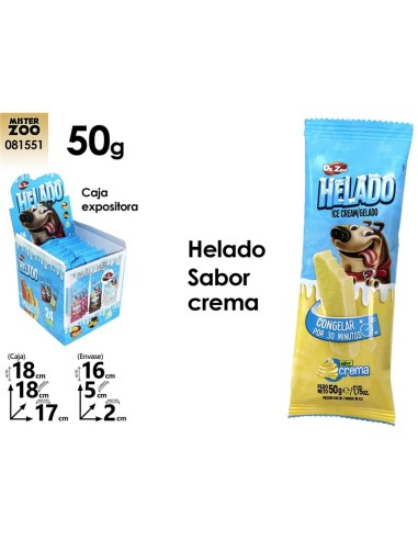 APERITIVO PARA PERROS HELADO CREMA 50GR