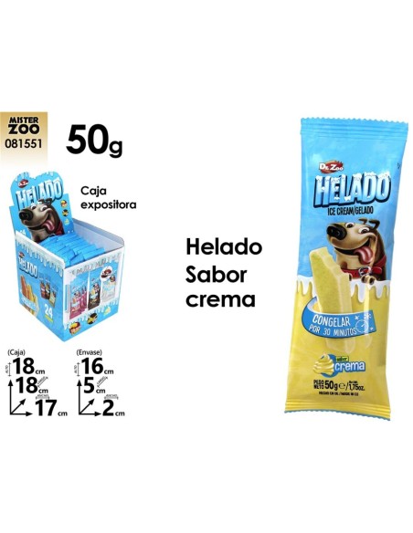APERITIVO PARA PERROS HELADO CREMA 50GR