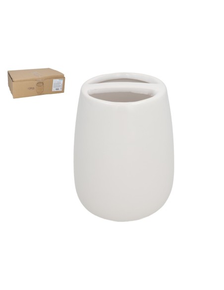 PORTACEPILLOS ADRADA BLANCO 7,5X7,5X10CM