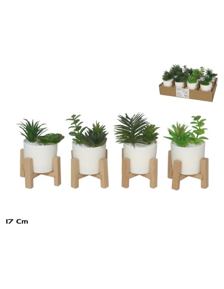 MACETA SUCULENTA C/ SOPORTE 17CM (S)