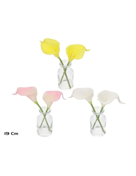 FLORERO SIMIL AGUA CALAS X 2 - 19 CM (S)