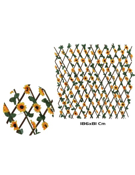 VALLA MADERA EXTEN. C/HOJA GIRASOL