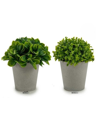b MACETA GRIS HOJAS CORTAS 2 MODELOS 13 x 13 x 17 cm.