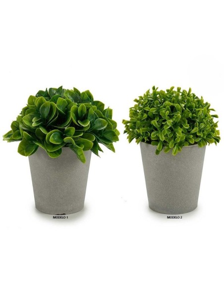 b MACETA GRIS HOJAS CORTAS 2 MODELOS 13 x 13 x 17 cm.
