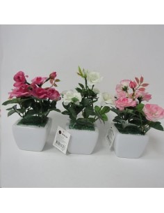 MACETA FLOR DECORACION 17X18 CM 4 COL