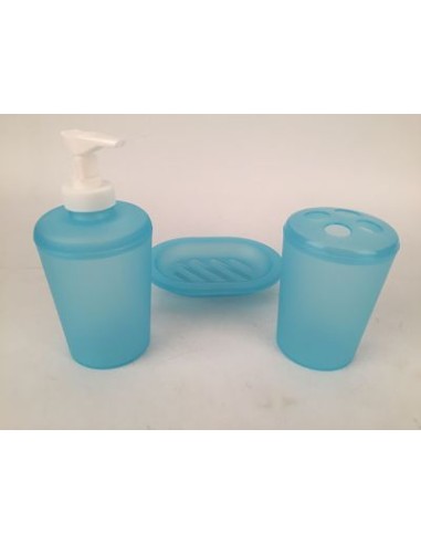 JUEGO BAÑO 3 PIEZAS AZUL