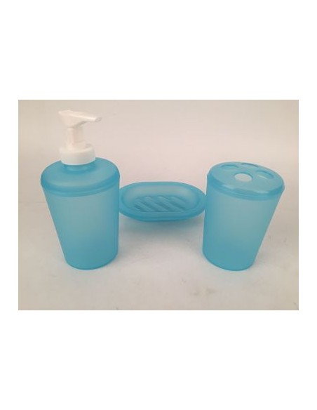 JUEGO BAÑO 3 PIEZAS AZUL