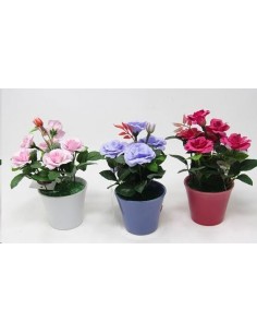 MACETA FLOR 10X20 CM 3 COL.