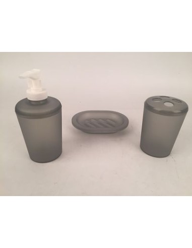 JUEGO BAÑO 3 PIEZAS GRIS