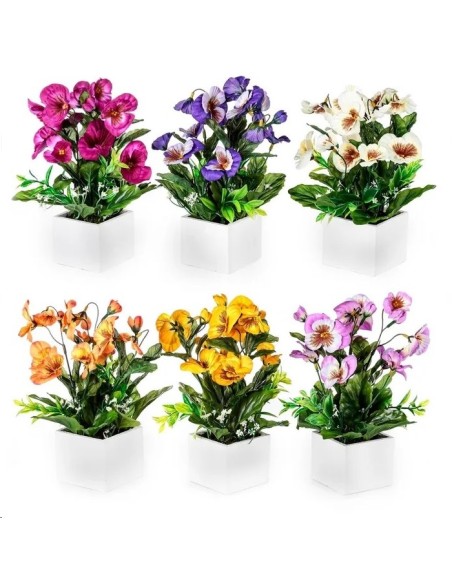 PLANTA PENSAMIENTO 6/C POLIESTER 7 X 7 X 22 CM