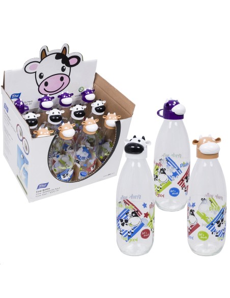 BOTELLA AGUA DECORADA VACA 1000ml