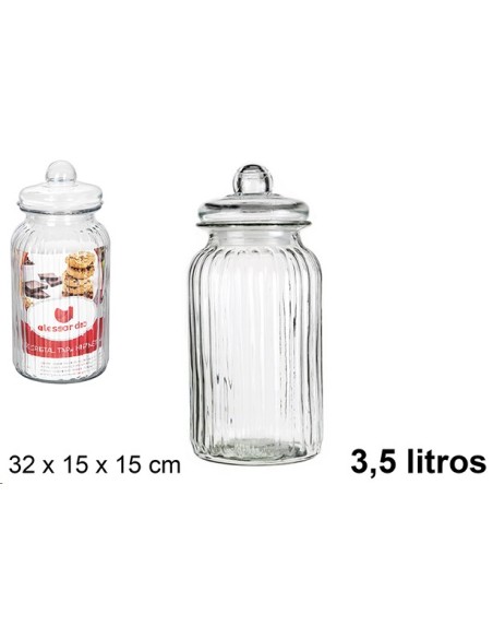 BOTE CRISTAL TAPA HERMETICA 3.5L