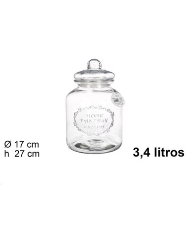 BOTE CRISTAL HERMETICO GALLETAS 3.40 L