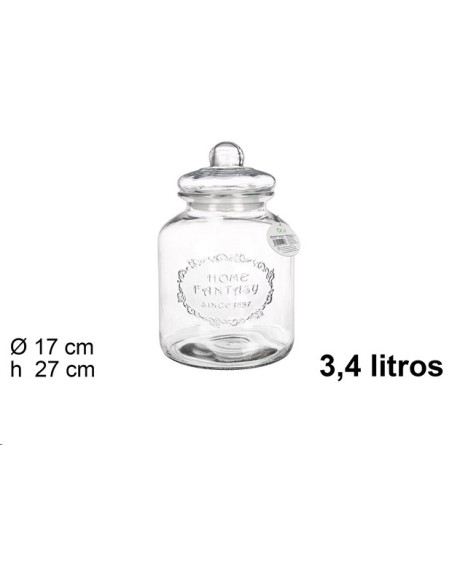 BOTE CRISTAL HERMETICO GALLETAS 3.40 L