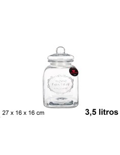 BOTE CRISTAL HERMÉTICO GALLETAS 3.5 LITROS