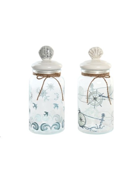 BOTE CRISTAL GRES 11X11X26 1200ML, 2 SURT.