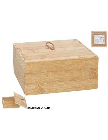 CAJA BAMBOO 15X15X7CM