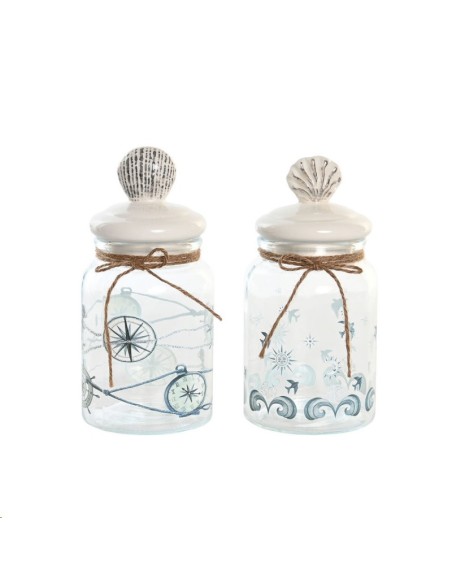 BOTE CRISTAL GRES 11X11X23 900ML, 2 SURT.