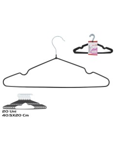 PERCHA WILSON X20 40,5X20 CM NEGRA