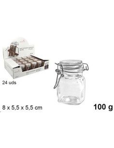 BOTE CRISTAL ESPECIERO CUADRADO 100gr